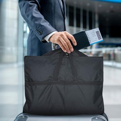 Lazebox 43" Travel Garment Bag with Accessories Zipper Pocket, Heavy Duty Suit Bag for Suits, Tuxedos, Dresses, Coats, Black, 3 packs - size: 43inch-3 packs-Black