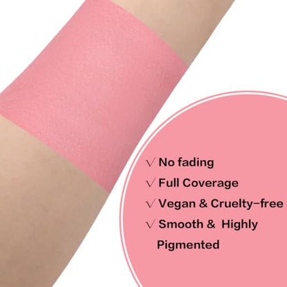 BADCOLOR Pastel Pink Face Body Paint, Highly Pigmented Body Paint Stick, Hypoallergenic & Waterproof Eye Black for Halloween Sugar Skull Broken Doll Pink Clown Costume - color: 1PCS Pastel Pink