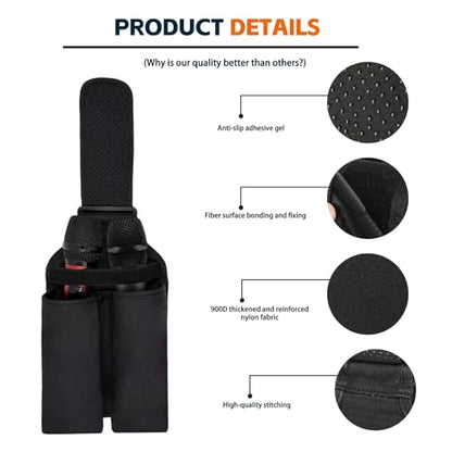 Wireless Microphone Case, Dual Microphone Holder & Mic Bag, Compatible with JBL Wireless Two Microphone System & JBL Partybox 110/120/310/320/710, Protective Cover for Handheld Mics - Bag Only