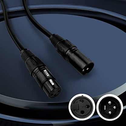 DMX Cable 6.5 ft, 6 Pack Flexible 3 Pin XLR Male Female Cables Wire - color: 6.5FT DMX Cable 6 Pack