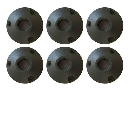 Best Pro Lighting 6 Pack Heavy Duty Cast Aluminum Round Base Mounting Bracket in Black