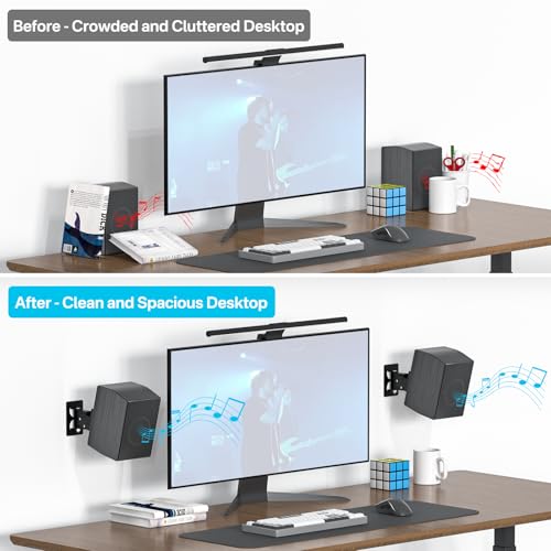 Aiweiwa Pair of Adjustable Speaker Mount for Samsung Q990H/Q990F/Q990D/Q930H/Q930F Rear Speakers - Heavy Duty Wall Mount Speakers Bracket for Samsung Q Series Rear Speaker Wall Mount Up to 30Lbs