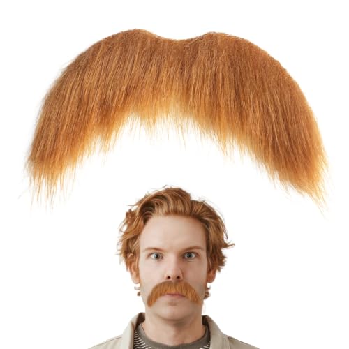 Honcloud DIY Self Adhesive Novelty Fake Mustache Facial Hair - color: Ginger