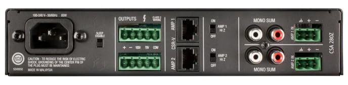 JBL Professional CSA280Z Commercial Series Two-Channel 80-Watt Power Amplifier - size: 80-Watt, style: Two-Channel