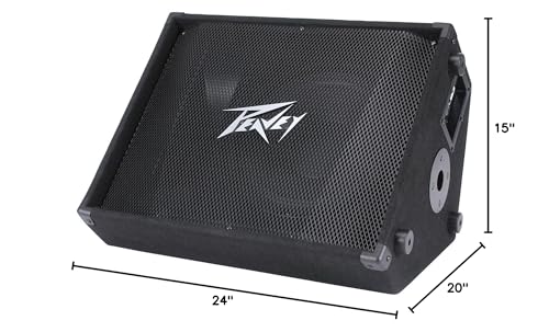 Peavey PV 12M Floor Monitor Speaker Pair 12 Inch 500 Watts 2-Way 570650