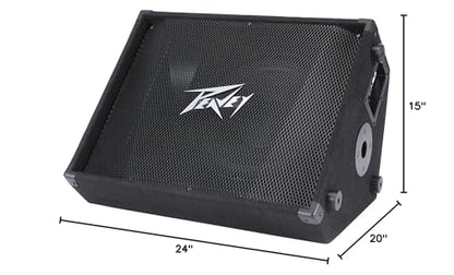 Peavey PV 12M Floor Monitor Speaker Pair 12 Inch 500 Watts 2-Way 570650