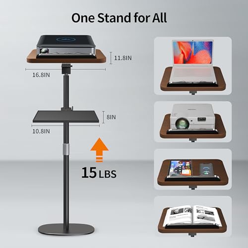 2-in-1 Wooden Music Stand, Floor & Tabletop Sheet Music Stand with Tray | Music Stand for Sheet Music 16.5"-51" Adjustable Height & Tilting Angle, Ideal for Violin, Guitar & Classroom (Walnut Effect) - color: Walnut Effect