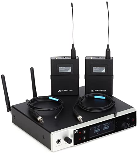 Sennheiser Pro Audio EW-DX MKE 2 Set Dual Lavalier Microphone System - R1-9 Band