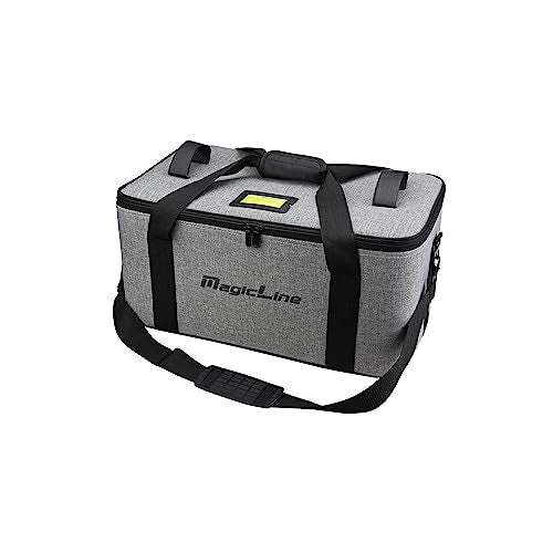 MagicLine Semi-Rigid Photo Studio Camera Equipment Bag 21.7"x12.6"x10.6" | Carrying case with shoulder strap, handle, movable foam padded dividers for studio strobe flash, monolight and accessories