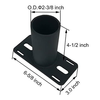 Tenon Slip Fitter Adapter for Led Parking Lot Light, 90 Degree 2-3/8 inch Fixture Mounting Bracket, Rustproof Rainproof, Black Metal Pole Mount for Barn Shoebox Led Lights, Outdoor - size: 1PCS-2-3/8 Inch