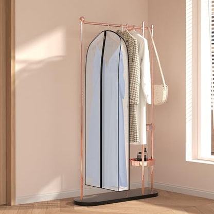 Zilink Dress Bags for Gowns Long Wedding Dress Storage Bags 72 in, 2 Pack - size: 72"-2pcs-Clear-7" Gussted