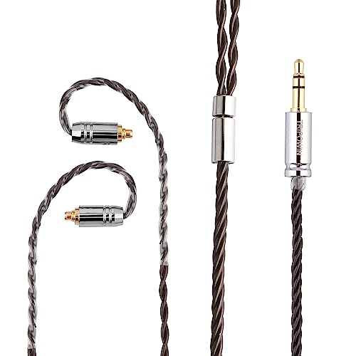 Linsoul Tripowin Mirage IEM Cable,30AWG OCC 4N HiFi IEM Upgrade Replacement Cable, with 3.5mm Audio Jack for in-Ear Monitor Audiophile Musician(MMCX) | 30AWG OCC, with 3.5mm Audio Jack for in-Ear Monitor Audiophile Musician, MMCX - size: MMCX