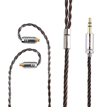 Linsoul Tripowin Mirage IEM Cable,30AWG OCC 4N HiFi IEM Upgrade Replacement Cable, with 3.5mm Audio Jack for in-Ear Monitor Audiophile Musician(MMCX) | 30AWG OCC, with 3.5mm Audio Jack for in-Ear Monitor Audiophile Musician, MMCX - size: MMCX