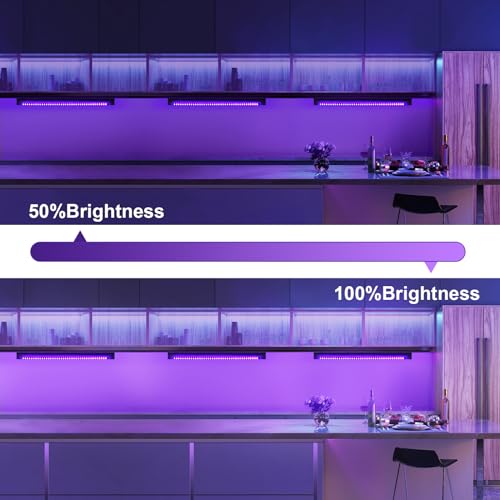 3 Pcs Black Light Bar, 12W 1ft USB Blacklight Strip Light for Glow Party, Magnetic Black Light Strip Tube, Portable LED Black Light for Fluorescent Tapestry Poster Body Paint Christmas Cabinet