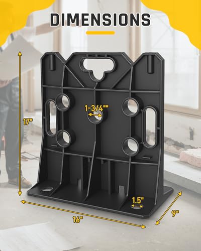 Wyckoff Wire Spool Rack Electrical Wire Dispenser, Cable Reel Caddy-1 Pair | Fits up to 34" Reels, 330 LBS Load Capacity, Multi-purpose, Free-Standing, Portable, Weather-Resistant - color: Black