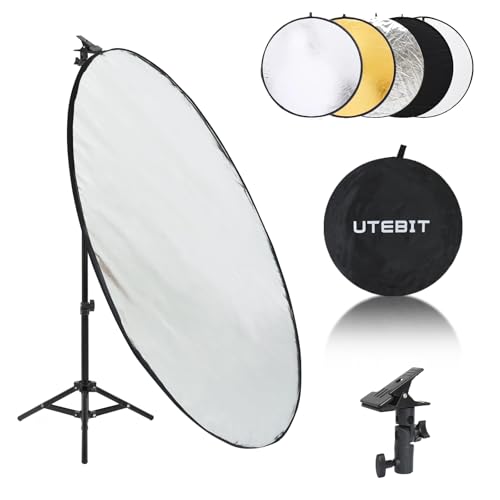 UTEBIT 31 Inch (80cm) Light Reflector Stand Kit with Bag - size: 31x31 Inch