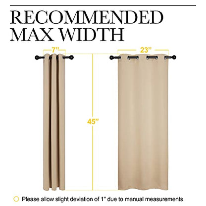 NICETOWN Biscotti Beige Blackout Curtains for Living Room 29" x 45" 2 PCs - color: Biscotti Beige, size: 29"W x 45"L (Pack of 2)
