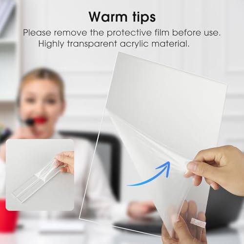 MaxGear Acrylic Sign Holder 8.5" x 11" Double Sided Sign Stand, 18 Pack | Clear Acrylic, Double Sided Display, Stable Tabletop Design, Quick Sign Changes, Fits Offices, Events And Retail Spaces - size: Strip-18pack