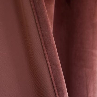 Velvet Tie Top Room Curtain Set- Dusty Rose Bow Tie Design Drapes for Living Room/Bedroom W52 x L96-inch, 2 Panels - color: Dusty Rose, size: 52"W x 96"L (Pack of 2)