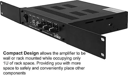 Earthquake Sound XJ-300ST Home Audio 300W Class J Stereo Modular Power Amplifier - Mono, 2, and 2.1 Channel for Passive Speakers, Subwoofers, and Tactile Transducers