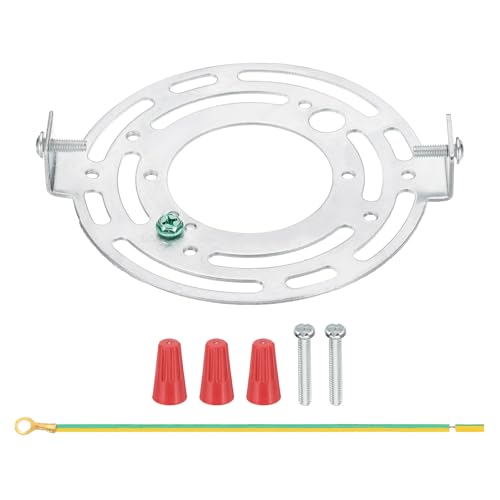 PATIKIL 115mm (4.5") Universal Light Fixture Mounting Bracket Kit, Light Crossbar Round Ceiling Plate with Screw for Wall Lights Ceiling Lighting Pendant Chandelier - size: 115mm