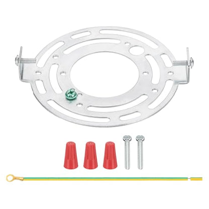 PATIKIL 115mm (4.5") Universal Light Fixture Mounting Bracket Kit, Light Crossbar Round Ceiling Plate with Screw for Wall Lights Ceiling Lighting Pendant Chandelier - size: 115mm