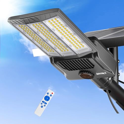 JAYNLT Y-9800W Solar Street Lights Outdoor, Commercial Parking Lot Lights | High Lumen,Commercial Grade,Wide Coverage,Dusk to Dawn,Motion Sensor,Adjustable Brightness,IP67 Waterproof,All Night Lighting - size: 3X-Large