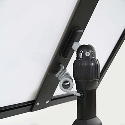 M&T Displays Flexible Sign Holder LED Box Fixed Height, Illuminated Pedestal Poster Stand Menu Post 18x24 Inch Black Aluminum Easy Front Loading Snap Frame Anti Glare PET Cover Steel Black Metal Base - size: 18x24