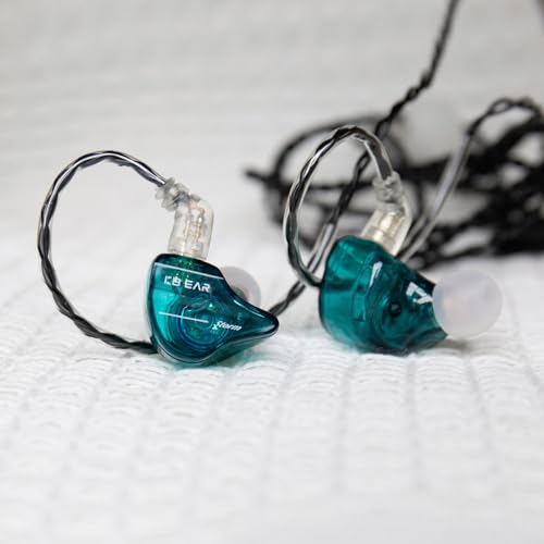 keephifi KBEAR Storm in Ears for Musicians Singers Audiophile Headphone in Ear Monitor Headphone 10mm Strong Magnetic Dynamic Driver Earbuds (Cyan, USB C with mic) - color: Cyan