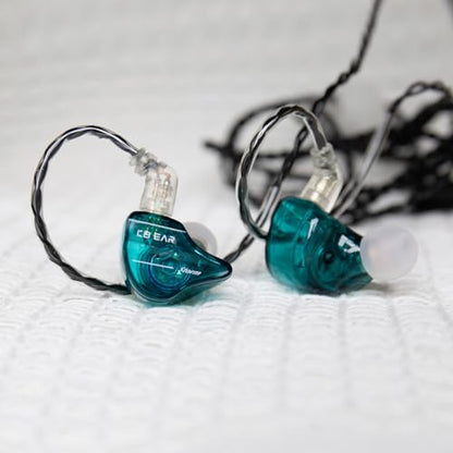 keephifi KBEAR Storm in Ears for Musicians Singers Audiophile Headphone in Ear Monitor Headphone 10mm Strong Magnetic Dynamic Driver Earbuds (Cyan, USB C with mic) - color: Cyan