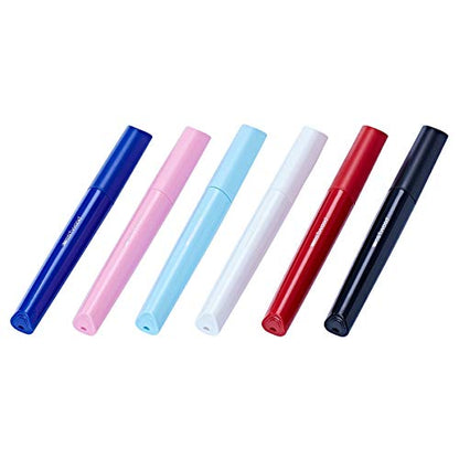 Portable Travel Toothbrush Case, Lipstick–like Plastic Toothbrush Holder Toothbrush Case Breathable Design with Air Hole More Hygienic Toothbrush Tube for Home Daily Travelling (White) - color: White