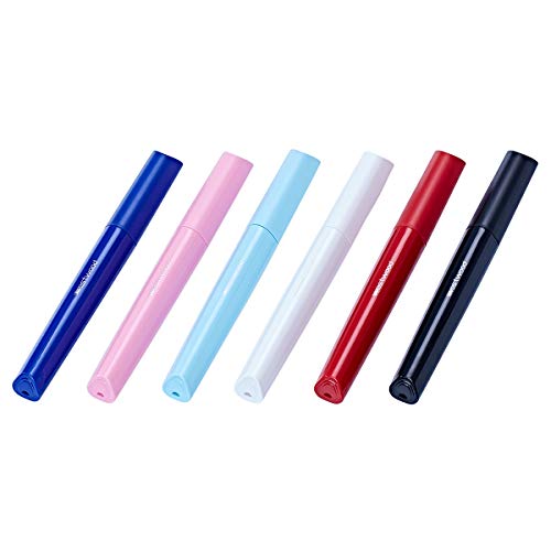 Portable Travel Toothbrush Case, Plastic Container Toothbrush Holder Brushes Box Breathable Design with Air Hole More Hygienic Toothbrush Tube for Home Daily Business Office (Red) - color: Red
