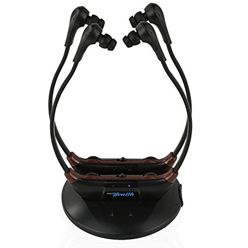 Pyle Upgraded Version Dual Wireless Amplifier, Wireless TV Listening Speakers, Amplifier Headset, TV Audio Assist, TV Sound System Wireless, Wireless Headset, TV Bluetooth Headset, 2 Headsets, 2.4G