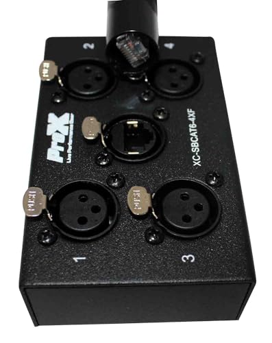Prox XC-SBCAT6-4XF 4-Channel XLR-F CAT6 Audio/DMX Portable Snake Box