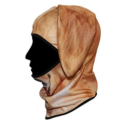 WTACTFUL 3D Animal Ears Balaclava, Breathable Face Mask for Halloween | Stand-Up Ears, Windproof Dustproof, Quick-Dry, No Fade Print, Soft, for Music Festivals Raves Ski Snowboard Moto Party - color: Golden Retriever Mss-01