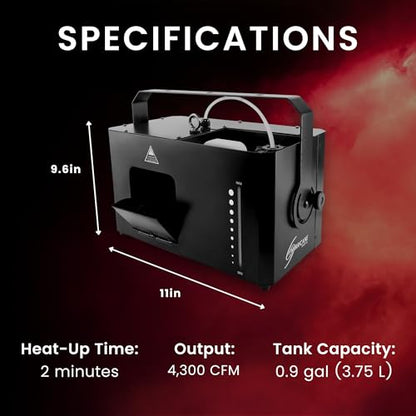 CHAUVET DJ – Hurricane Haze 4D Low Profile Hazer | Adjustable Scoop Direction Control | Wired Timer Remote & Built In Dmx Operation | High Output Low Noise Fan | Small Footprint Placement