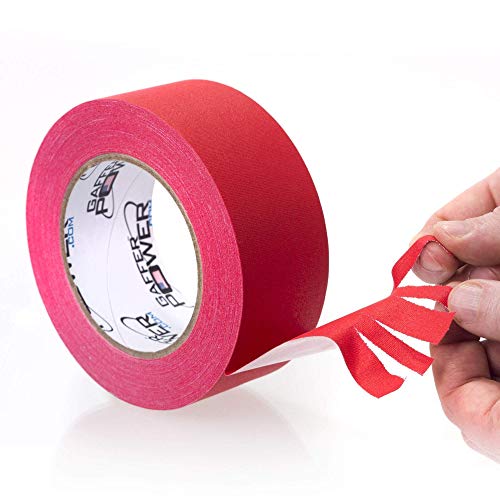 Line Marking Tape Bundle - Premium Grade Gaffers Tape, Made in America. Fluorescent Yellow and Red Rolls to Mark Your Floors with Bright Colors. Removes Easily Without Leaving Residue.