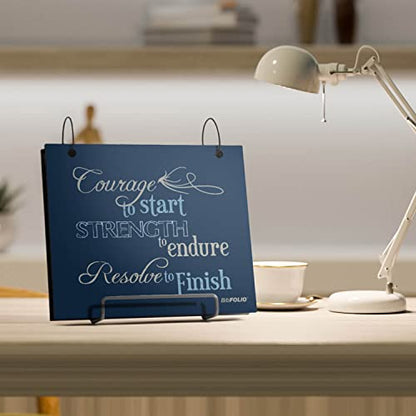 Gone For a Run BibFOLIO Race Bib Album - Courage To Start - 9.5x8 | Wood Cover, Twist Cable Rings, Race Bib Holder, Holds Up to 100 Bibs, Includes 12 Vinyl Sleeves, Marathon Runner Gift - color: Courage to Start