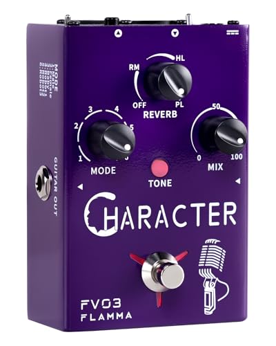 FLAMMA FV03 Vocal Effects Pedal Voice Processor Vocal Amplifier Stompbox Voice Changing Sounds Like Robot Male Female Baby with Delay Reverb Effects for Polishing Up Vocals Includes Guitar Playing - color: FV03 Voice Change