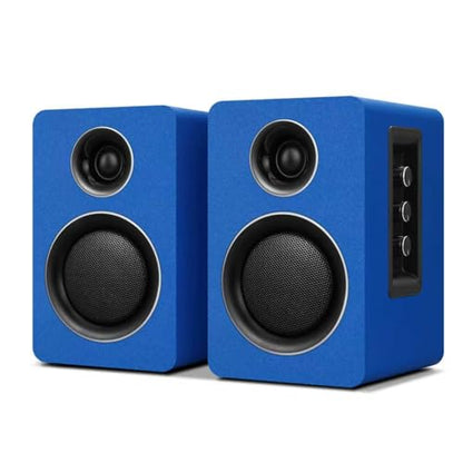 Computer Speakers, Bluetooth 5.3, USB-C, AUX/RCA, 3-Inch Woofer, Blue - color: Blue