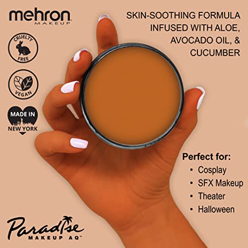 Mehron Makeup Paradise AQ - FOXY, Water-Activated Face & Body Paint - color: Foxy, size: 1.4 Ounce