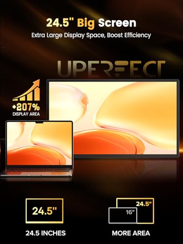 UPERFECT QLED Portable Monitor 24.5'' 500Hz FreeSync 0.1ms Gaming Monitor
