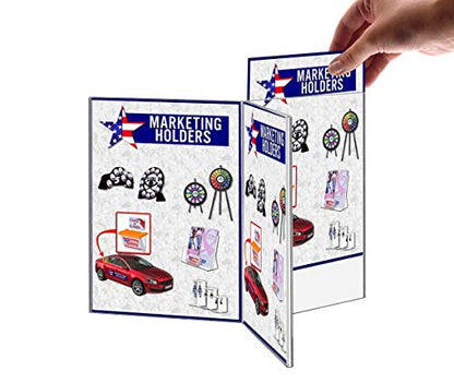 6 Pack Multi Panel Sign Holder 5" x 7" Public Notice Nameplate Directions Maps Frame Clear Acrylic Table Tent Graphic Image Party Venues Celebrations Announcements by Marketing Holders - size: 6 Sides 5"w x 7"h