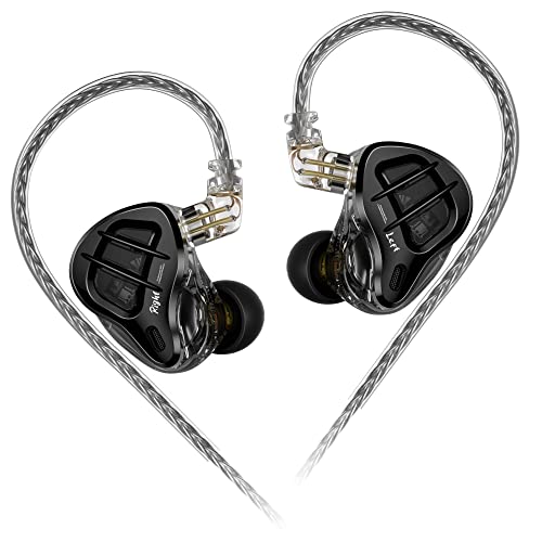 KZ ZAR in Ear Monitor Headphones 7BA+1DD Hybrid Driver Gaming Earbuds HiFi Bass IEM Earphones for Musicians Singers Audio Engineers Audiophile Dj Drummers
