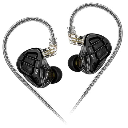 KZ ZAR in Ear Monitor Headphones 7BA+1DD Hybrid Driver Gaming Earbuds HiFi Bass IEM Earphones for Musicians Singers Audio Engineers Audiophile Dj Drummers
