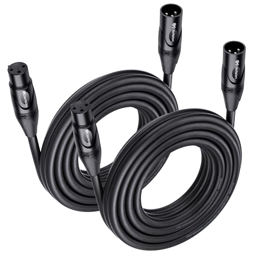 Cable Matters 2-Pack Premium XLR to XLR Cable, Microphone Cable, M-F, 20ft - size: 20 Feet