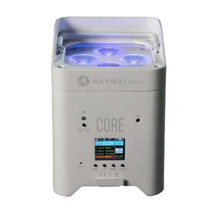 Rasha Professional Core Wireless Uplighting RGBAW+UV LED Par – 10-Hour Battery, WiFi & DMX Control, App-Enabled, Smartphone Operated, Sound-Active for Weddings, Events, Clubs, DJ & Corporate