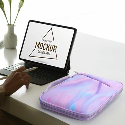 MoKo 9-11 Inch Tablet Sleeve Carry Case Padded Protective Bag with Handle | Fits New 11-inch iPad Air 4 2026/Pro M5/ A16, iPad 10th/Air 5/4th 10.9, i-Pad 9/8th 10.2,Tab S9/S8 11, Fantasy Purple - color: Fantasy Purple, size: 9-11 Inch