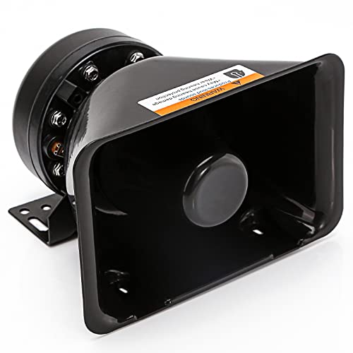 200 Watt Rectangle High-Performance PA Siren Horn Speaker [8 Ohms] [125-135 dB] [IP66 Waterproof] [Compatible with 100-200 Watt Siren System] for Car, Vehicles
