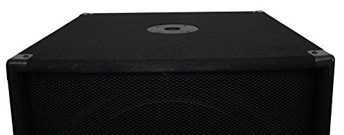 Rockville SBG1184 18" 1000W Pro DJ Subwoofer Bundle with WH4 Caster Wheels | Passive, 4 Ohm, SpeakON/1/4" In/Out, 500W RMS, 96dB, Pole Mount, Dual Ported MDF, 3" Locking Swivel Steel Wheels, 2-Items